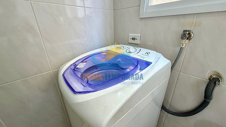 Apto temporada com vista para o mar da sacada na Guilhermina